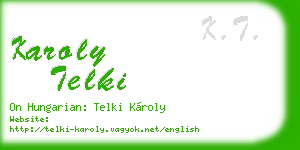 karoly telki business card